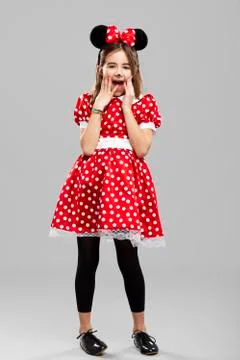 Little girl with a carnival custome Stock Photos