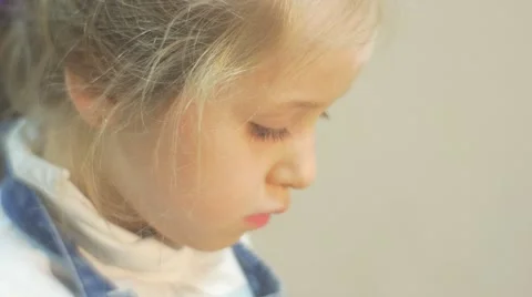 Little Girl is Molding a Pot on a Pottery Wheel Rotating a Wheel Working Stock Footage 59125116
