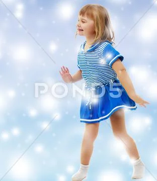 Little girl posing Stock Photos