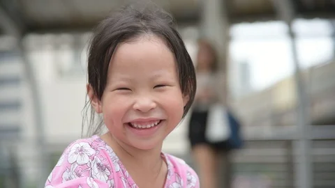 Little girl smiling at camera Stock Footage 95505341