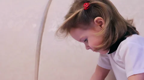 Little girl with tablet computer Stock Footage 63752605