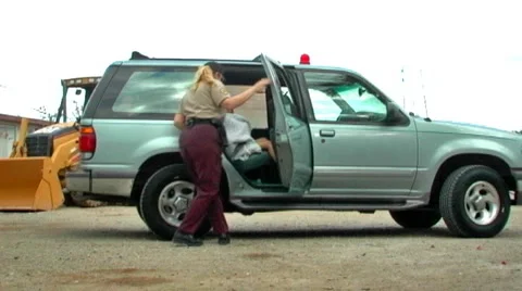 Little Girl Taken Into Protective Custody 1 Stock Footage