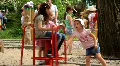 Little girls on the merry-go-round HD Footage