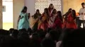 Little girls in traditional dresses dancing in India HD Footage