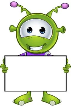 Little green alien Stock Illustration