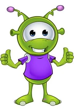 Little green alien Stock Illustration