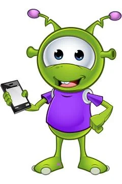 Little green alien Stock Illustration