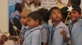 Little Indian boys with paper stars in India HD Footage