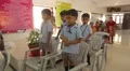 Little Indian kids standing on chairs at school HD Footage