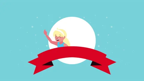 Little interracial students couple characters animation 스톡 동영상 136643003