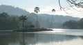 Little island in the middle of the lake in Colombo HD Footage