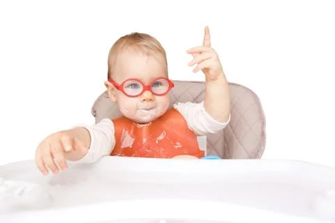 Little kid with glasses Stock Photos