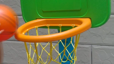 Little kid slam dunk Stock Footage 41936488