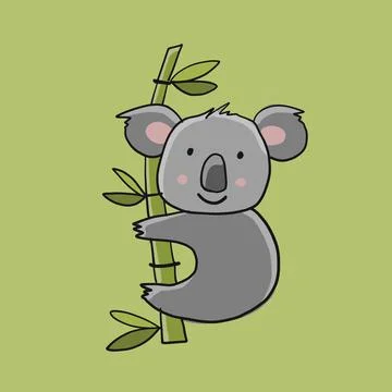 Little Koala character. Sketch for your design Stock Illustration