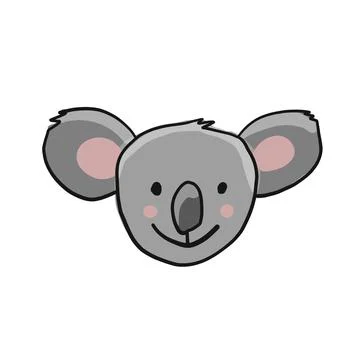 Little Koala face. Character for your design Stock Illustration