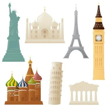 Little landmarks Stock Illustration
