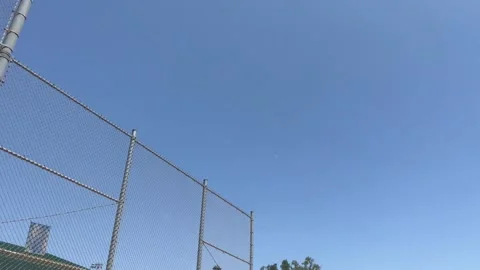 Little League Backstop Pan Stock Footage 239756986
