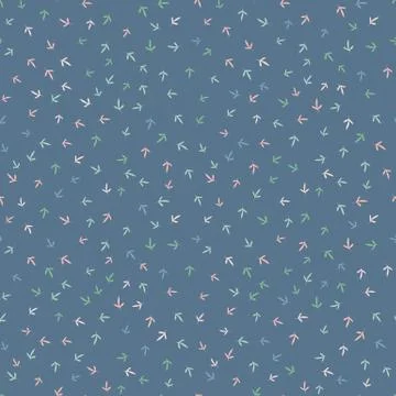 Little leaves seamless vector pattern background Stock Illustration