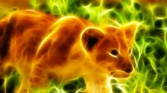 Lion Roars - Fractal Rendering HD, Stock Video