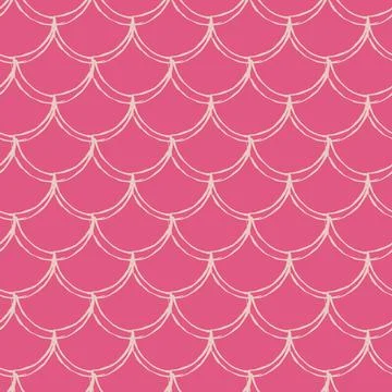 Little mermaid seamless pattern Stock Illustration