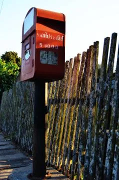 Little Metal Postbox in Rural Stock Photos