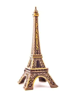 Little model of Eiffel Tower Stock Photos