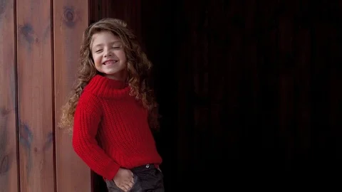 Little model posing Stock Footage 72631285