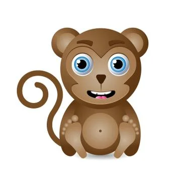 Little monkey Stock Illustration