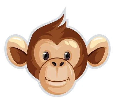 Little monkey, illustration, vector on white background. Little monkey, il... Stock Photos