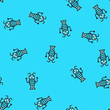 Little monster cute vector seamless pattern Illustrazione stock