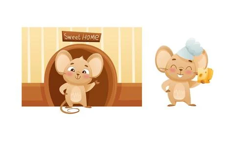 Mouse Clipart-cute little mouse cartoon character long taill clip art