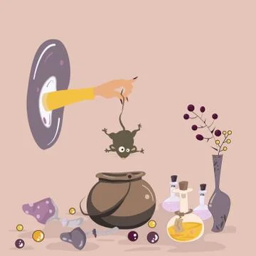 Little mouse got in trouble Stock Illustration