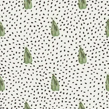 Little nught moth elements seamless pattern. Doodle insect print on white bac イラスト素材