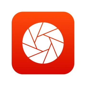 Little objective icon digital red Stock Illustration