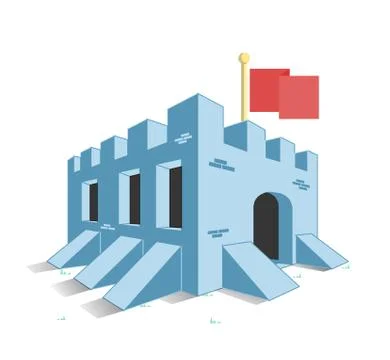 Little old fortress Stock Illustration