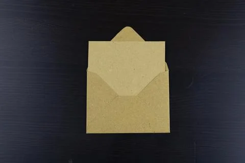 Little paper envelope with card for mockup use Stock Photos