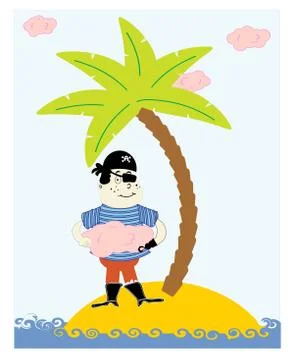 Little pirate vector Stock Illustration