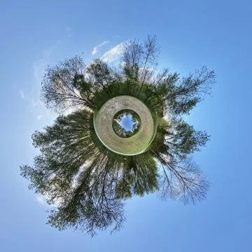 Little Planet - in the woods Stock Photos