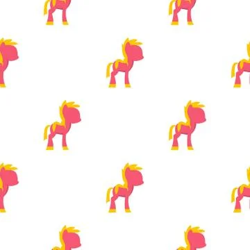 Little pony pattern seamless Stock Illustration