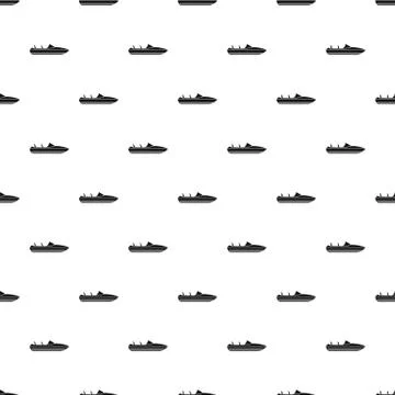 Little powerboat pattern, simple style Stockillustratie