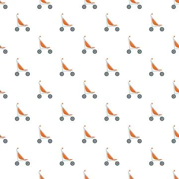 Little pram pattern seamless Illustrazione stock