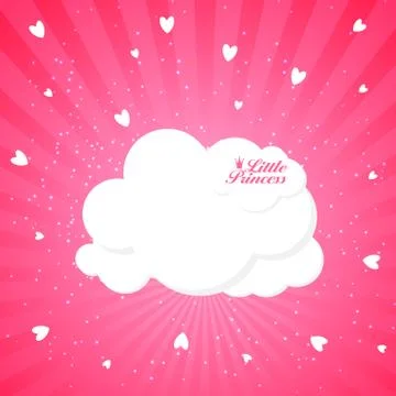 Little Princess Background Vector Illustration Illustrazione stock