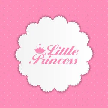Little Princess Background Vector Illustration Illustrazione stock