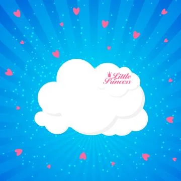 Little Princess Background Vector Illustration Stock Illustration