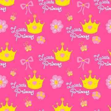 Little princess pattern vector Stock Illustration