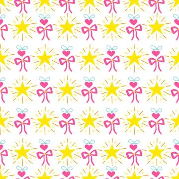 Little princess pattern vector Stock Illustration