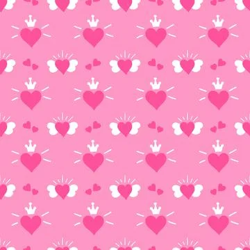 Little princess pattern vector seamless Stock Illustration
