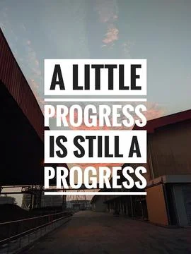 A little progress is still a progress Stock Illustration