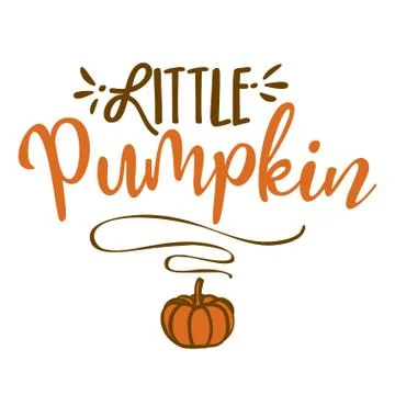 Little Pumpkin - Hand drawn vector illustration. Stock-Illustration