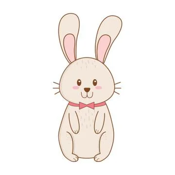Little rabbit easter character Stock Illustration